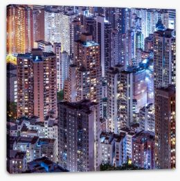 Hong Kong city Stretched Canvas 66995958