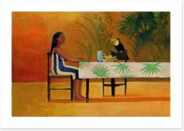 Dinner with the toucan Art Print 67332867