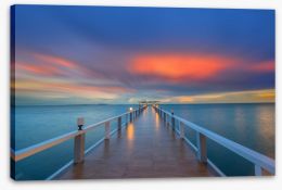 Sunrise over the pier Stretched Canvas 68369461