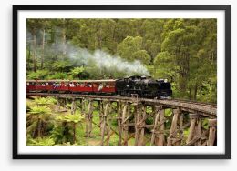 Puffing Billy steam train Framed Art Print 68566415