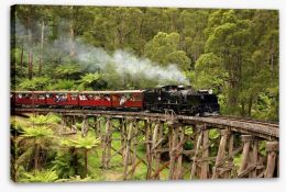 Puffing Billy steam train Stretched Canvas 68566415