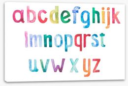 Alphabet and Numbers Stretched Canvas 69150380
