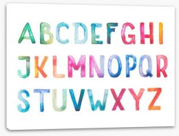 Rainbow letters Stretched Canvas 69150384