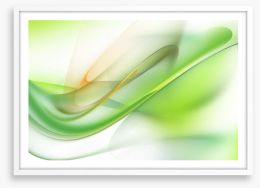 Waves of green Framed Art Print 69448988
