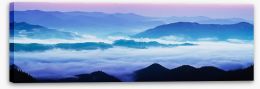 Mountain sunrise panorama Stretched Canvas 69494889