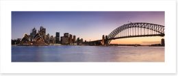 Sydney CBD panoramic at dusk Art Print 69805273