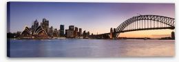 Sydney CBD panoramic at dusk Stretched Canvas 69805273