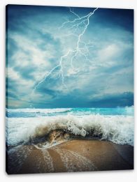 Dramatic storm seascape Stretched Canvas 69846786