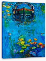 The boat and the lillies Stretched Canvas 70502861