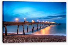 Twinkling pier Stretched Canvas 70606164