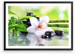 Relax and reflect Framed Art Print 71100540