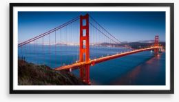 Golden Gate dusk Framed Art Print 71443217