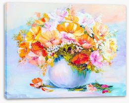 Spring wildflowers in a vase Stretched Canvas 71477772
