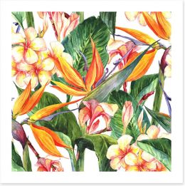 Exotic hibiscus leaves Art Print 71850727