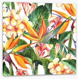 Exotic hibiscus leaves Stretched Canvas 71850727