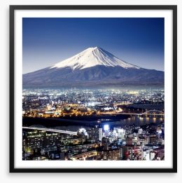Mount Fuji cityscape Framed Art Print 72049437