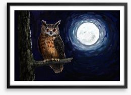Moonlight owl Framed Art Print 72353870