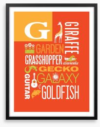 Alphabet and Numbers Framed Art Print 72880631