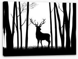 Deer in the woods Stretched Canvas 73222438