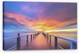 Sunrise over the jetty Stretched Canvas 73274993