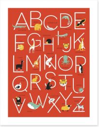 Alphabet and Numbers Art Print 73956374