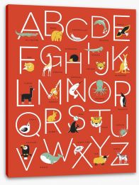 Alphabet and Numbers Stretched Canvas 73956374