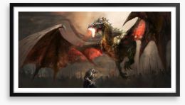 Slaying the dragon Framed Art Print 74008682