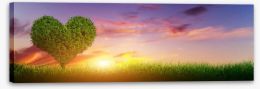 Love heart tree panorama Stretched Canvas 74291585