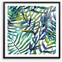 Tropical fronds Framed Art Print 74294396