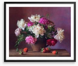 Strawberry bouquet Framed Art Print 74588750