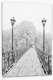 Lovers Bridge in winter Stretched Canvas 74639523