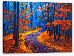 Autumn forest path Stretched Canvas 75257553