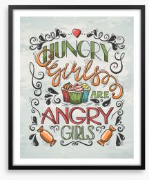 Hungry girls Framed Art Print 75642569