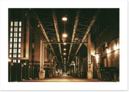 Under the Chicago City bridge Art Print 75674747