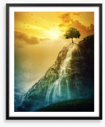 Tree of the falls Framed Art Print 75696830