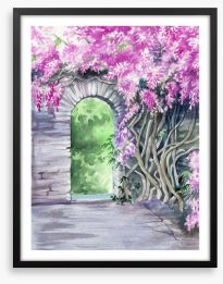 The wisteria arch Framed Art Print 75740132