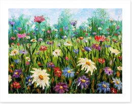 Spring wildflower meadow Art Print 76354753