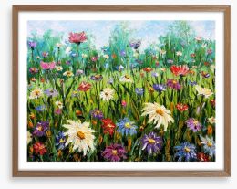 Spring wildflower meadow Framed Art Print 76354753