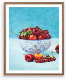 The berry bowl Framed Art Print 76480683