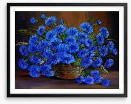 Bright blue bouquet Framed Art Print 76997865