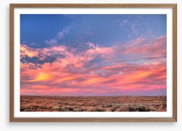Soft outback sunset Framed Art Print 77133903