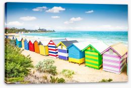 Brighton beach bathing houses Stretched Canvas 77479612