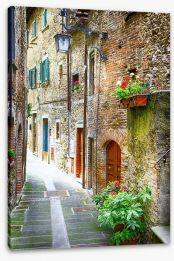 Through the medieval alley, Italy Stretched Canvas 77892034