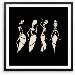 To the beat Framed Art Print 77931141