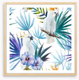 Tropical cockatoo Framed Art Print 77934954