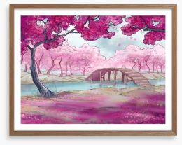 Japanese cherry blossom Framed Art Print 78107036