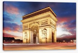 Arc de Triumph at dusk Stretched Canvas 78160314