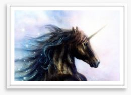 The black unicorn Framed Art Print 78726776