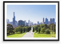 Botanic gardens skyline Framed Art Print 78730592