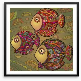 Decorative fish Framed Art Print 78878595